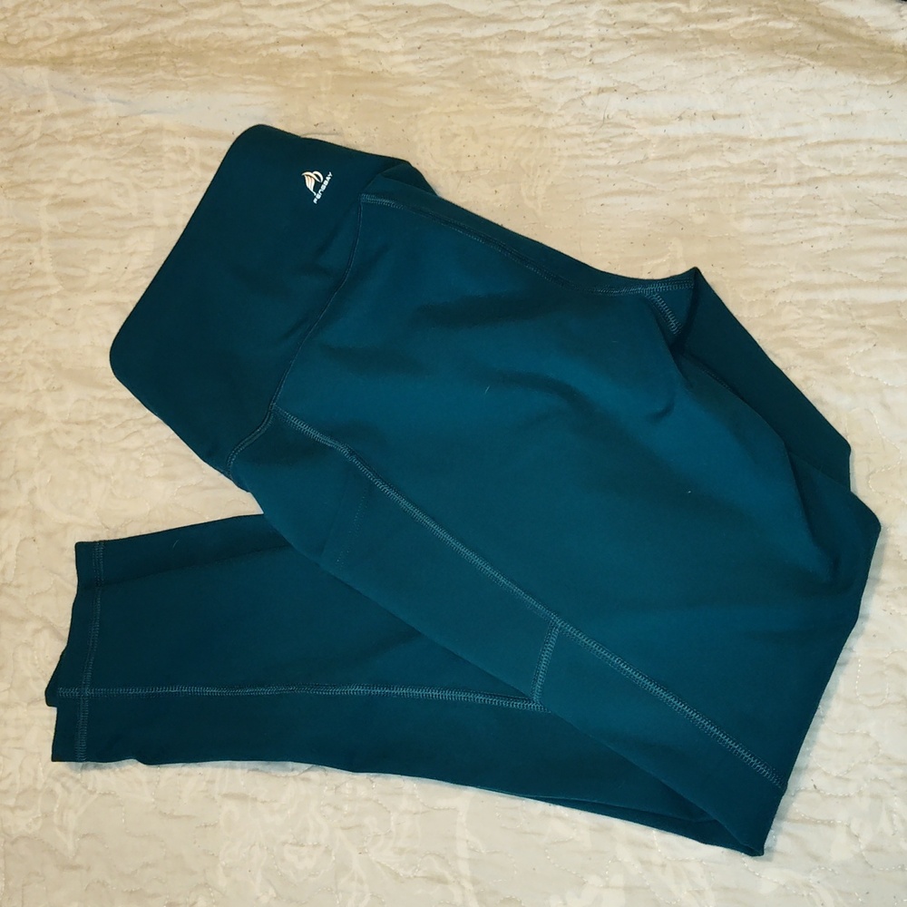 FengBay Deep Teal Leggings with Pockets - Size Small
